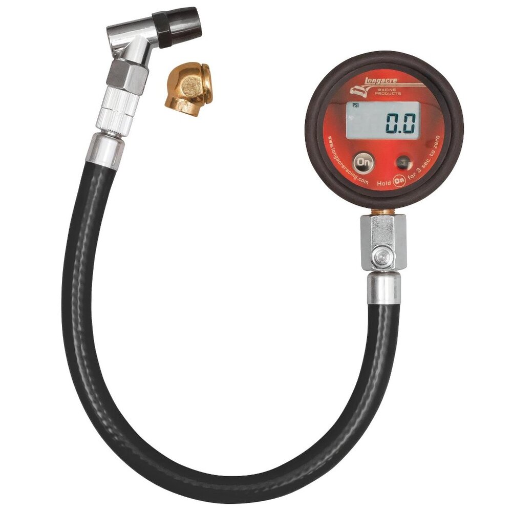 Longacre Basic Digital 2 in Tire Pressure Gauge 52-53036 0-100 psi Red